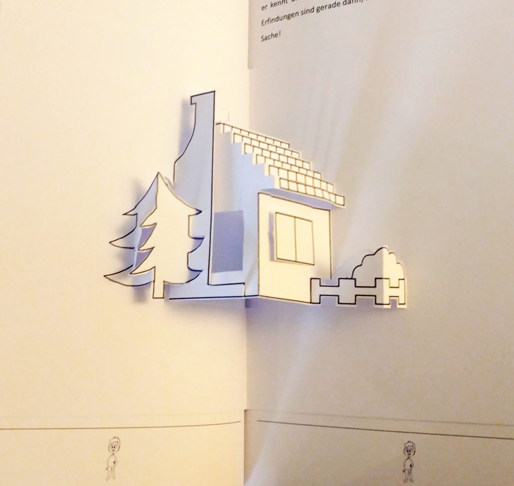 Auszug aus der Pop-up-Version des Bilderbuchs Finn der Erfinder