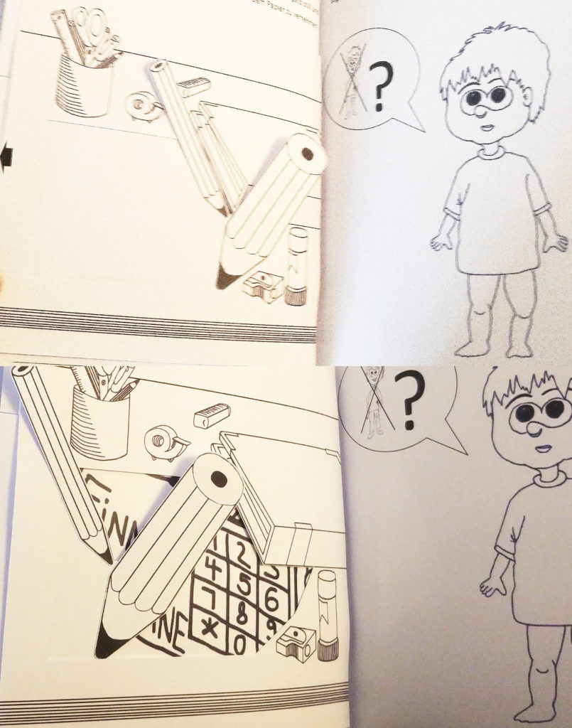 Auszug aus der Pop-up-Version des Bilderbuchs Finn der Erfinder