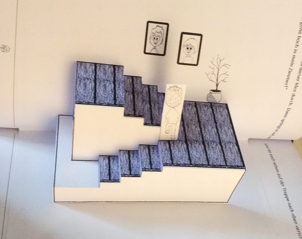 Auszug aus der Pop-up-Version des Bilderbuchs Finn der Erfinder