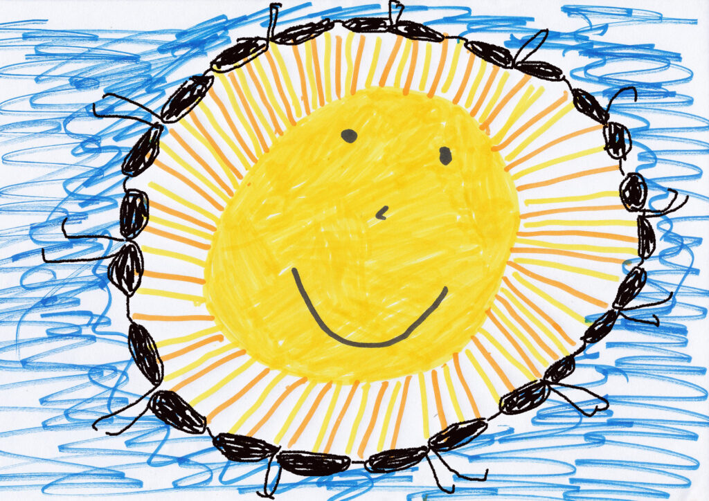 Erfindungsidee Sonnenbrillenkette um die Sonne